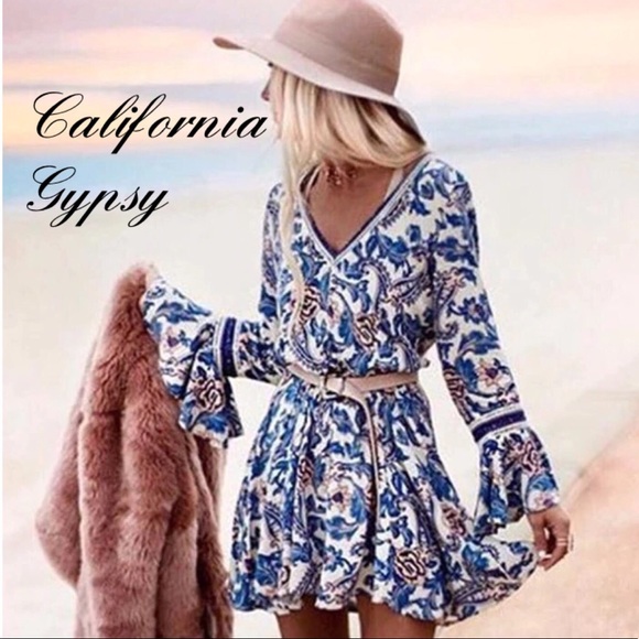 Bohemian gypsy festival floral dress🌸 - Picture 3 of 8